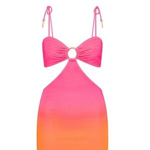 Kulani Kinis Pink and Orange Mini Dress